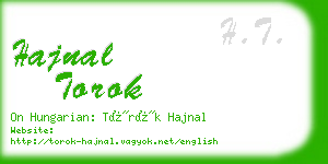 hajnal torok business card